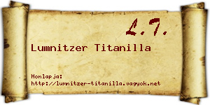 Lumnitzer Titanilla névjegykártya